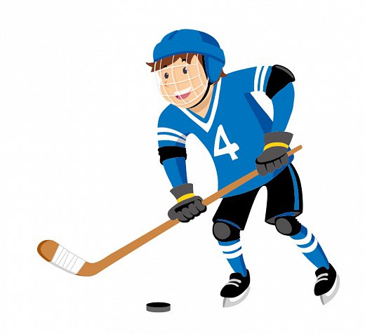 visuel hockey sur glace mascotte garçon