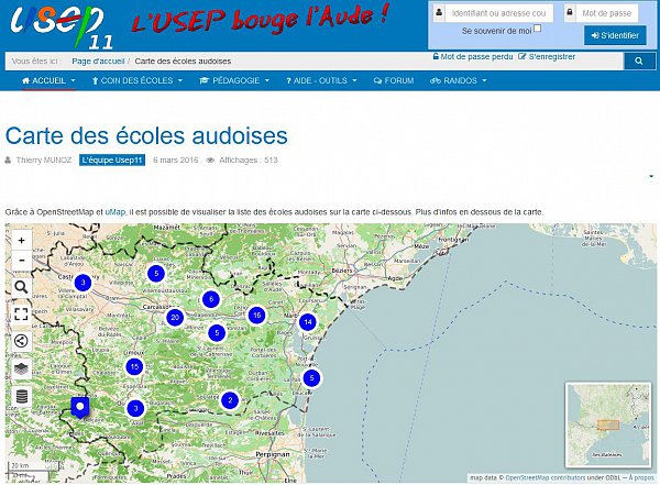 capture site internet Usep Aude